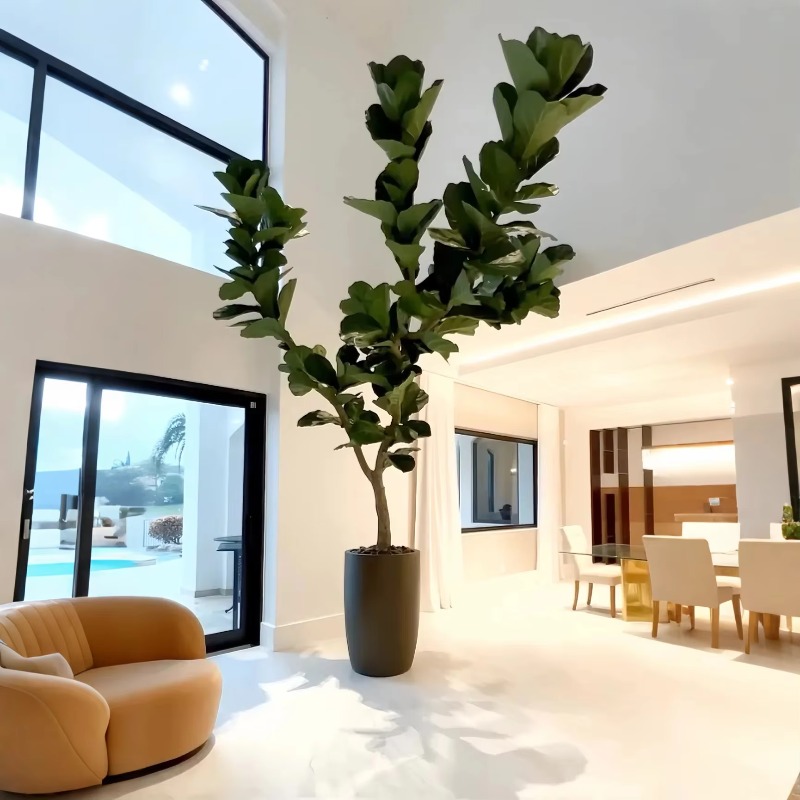 Ficus Lyrata Tree - Plantas artificiales Planta en maceta de