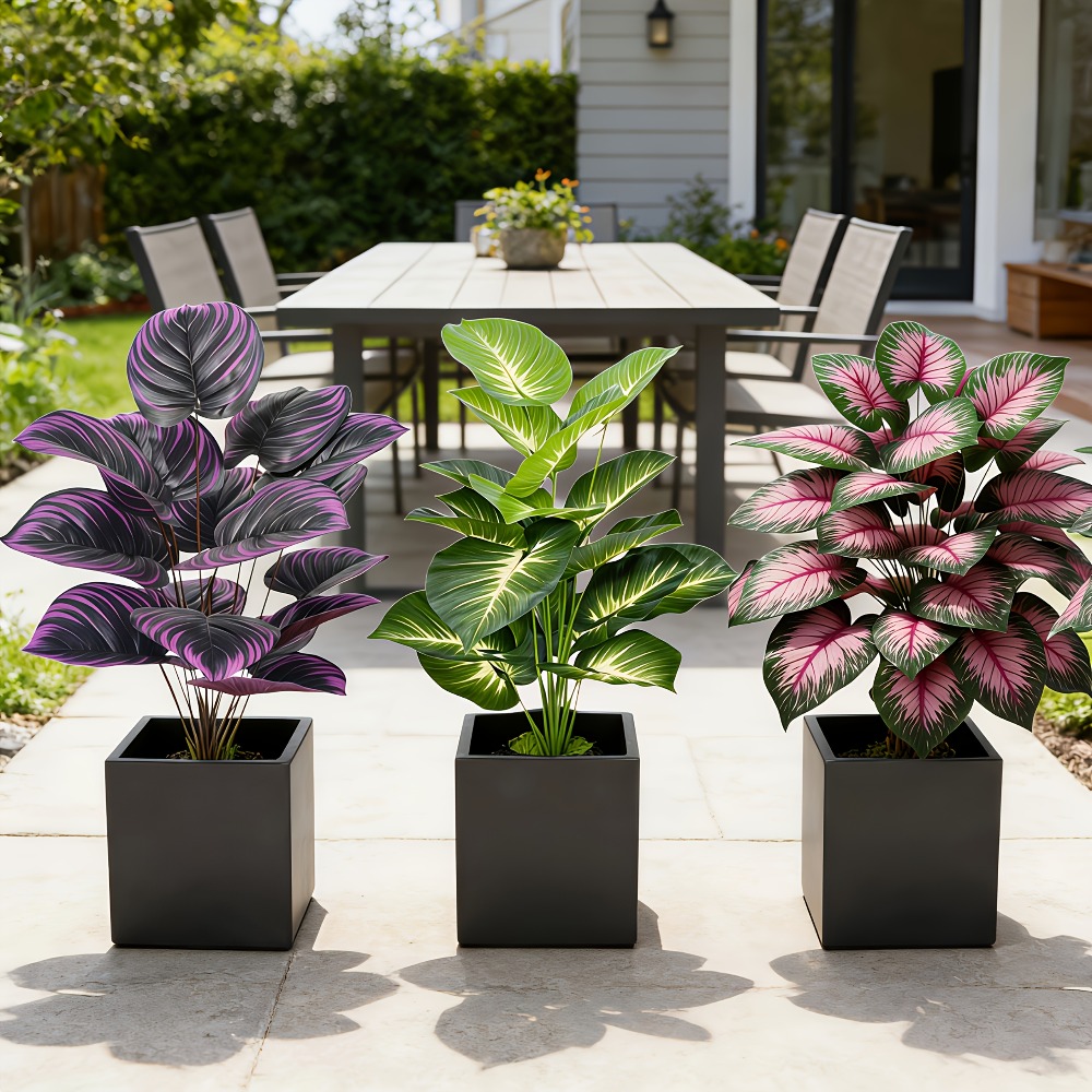 Juego de 3 Plantas Artificiale - Ficus Lyrata Tree reseña y precio