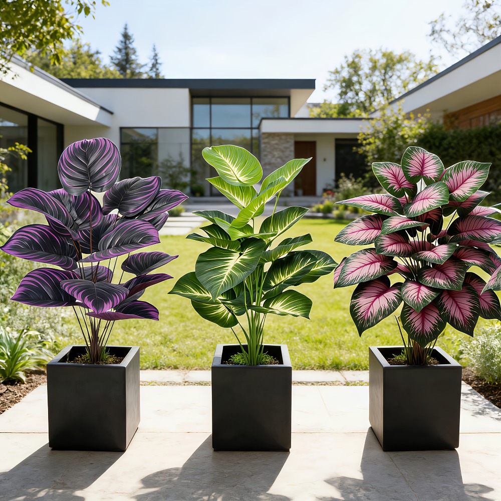 Juego de 3 Plantas Artificiale - Ficus Lyrata Tree reseña y precio