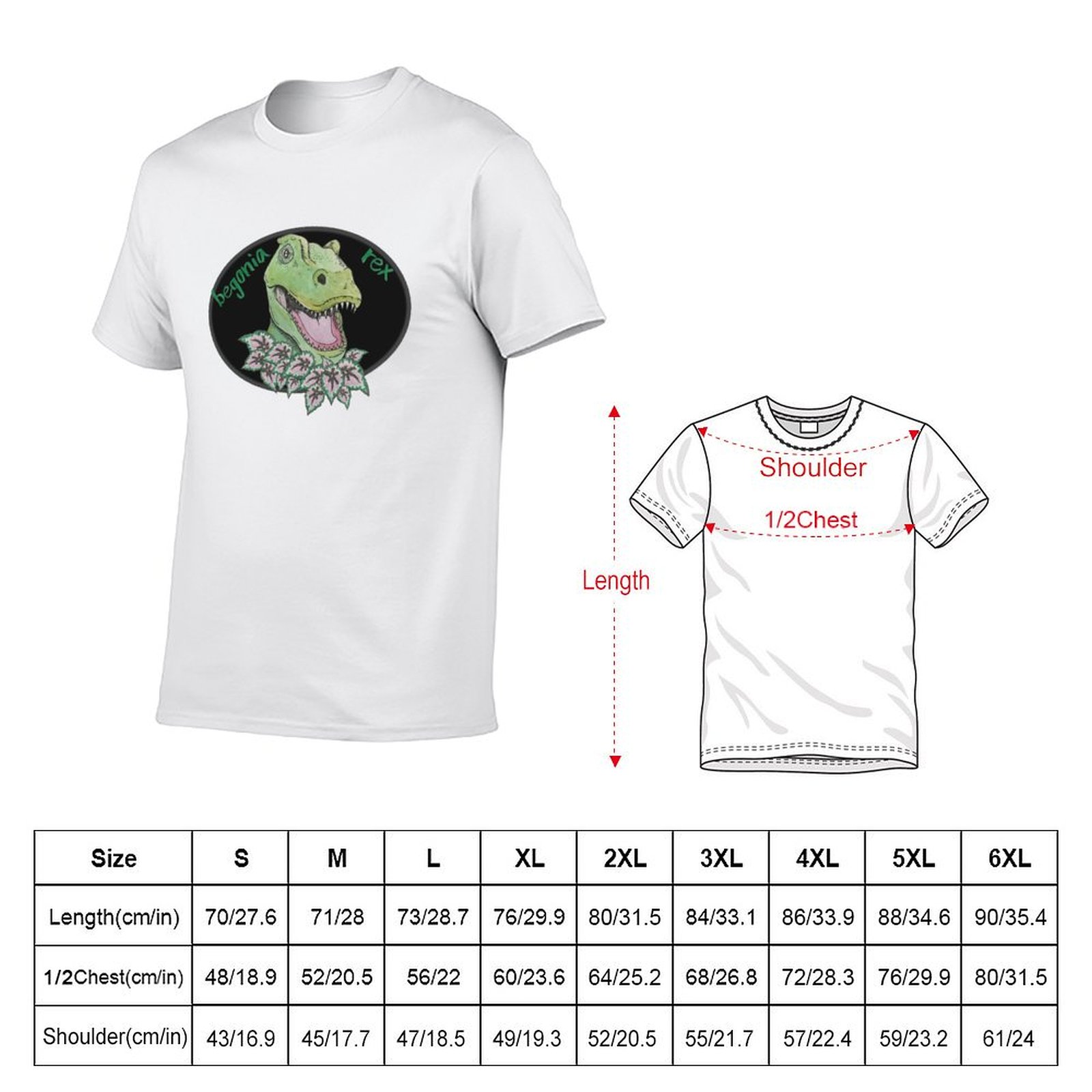 Camiseta T rex Begonia, Camise - Begonia Rex reseña y precio