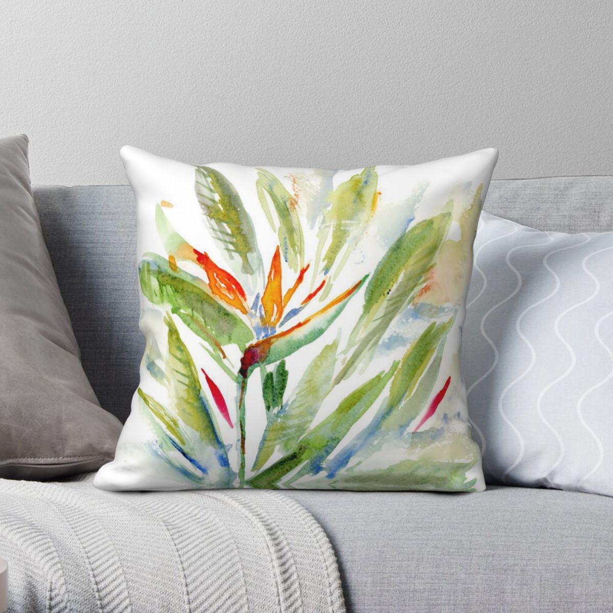 Funda de almohada cuadrada Bir - Bird Paradise Strelitzia reseña y precio
